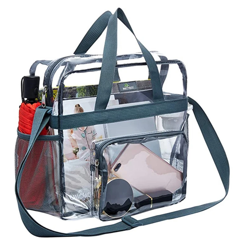 Portable Transparent Shoulder Crossbody Bag Tote Satchel Handbag For Women