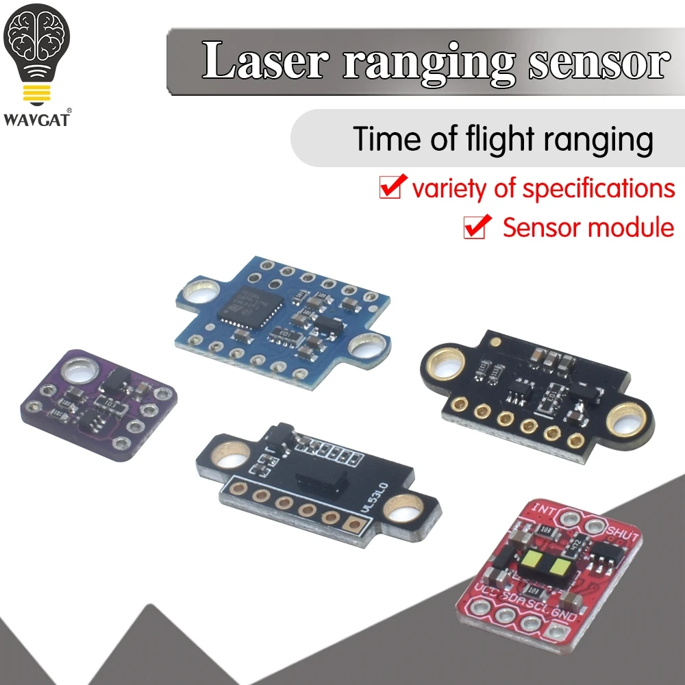 VL53L0X VL53L1X Time-of-Flight (ToF) Laser Ranging Sensor Breakout 940nm GY-VL53L0XV2 Laser Distance Module I2C IIC 3.3V/5V
