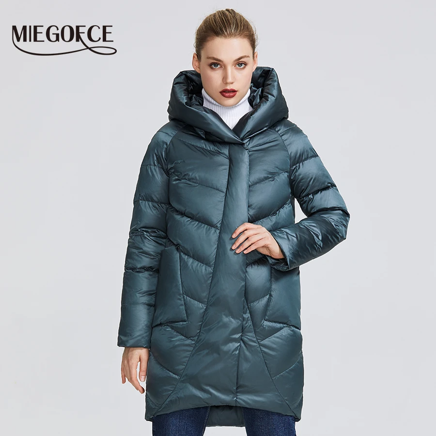 MIEGOFCE 2021 Winter Jacket Women's Collection Warm Jacket With Unusual Design and Colors Winter Coats Gives Charm and Elegance