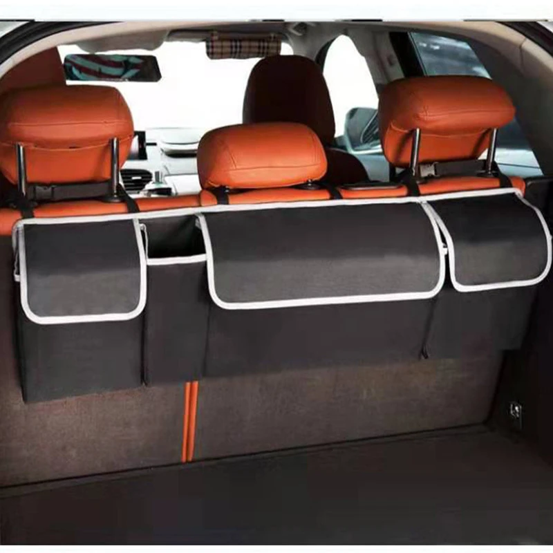 Car Seat Back Trunk Organizer Backseat Hanging Multi Pocket Storage Bag Automobile Travel Stowing Tidying Accessories