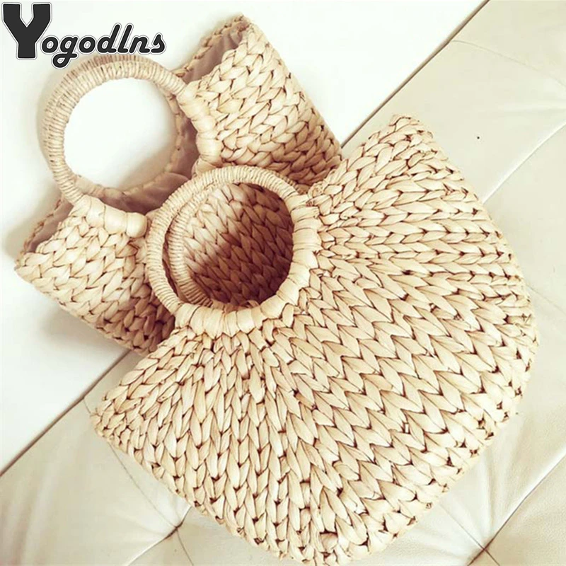 Multi-styles Straw Bags Handmade Summer Woven Beach Ladies Shoulder Bag Bohemia Bali Travel Female Holiday Handbags