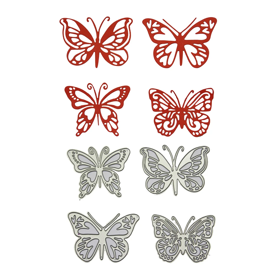 4pcs Butterfly Metal Cutting Dies for DIY Scrapbooking Album Paper Card Cover Crafts Embossing Die Cuts