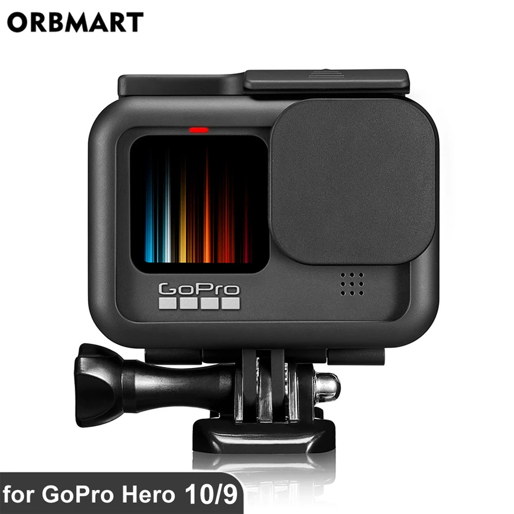 For GoPro Hero 10 9 Black Frame Case Lens Cap Protective Cover Cage Glass Screen Protector for Go Pro 10 9 Gopro9 Accessories