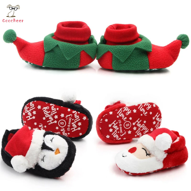 Christmas Warm Shoes 2020 Kids Toddler First Walkers Winter Baby Boys Girls Shoes Xmas Cosplay Cute Cartoon Kids Animal Shoes