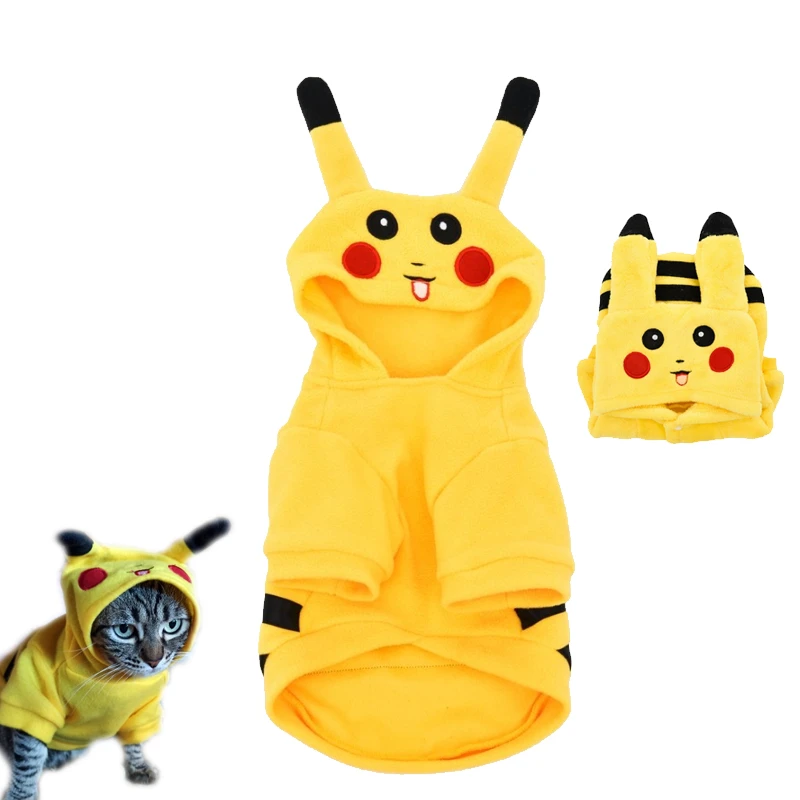 Cute Cosplay Cat Costume Pet Dog Clothes for Puppy Cartoon Kitten Hoodies Cat Pajamas Winter Cats Dog Coat Hoodie disfraz gato