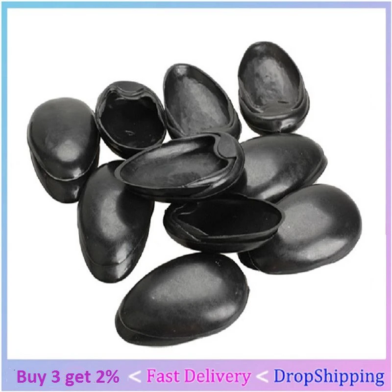 10 Pairs Black Plastic Ear Cover Salon Hairdressing Hair Dyeing Coloring Bathing Ear Cover Shield Protector Waterproof Earmuffs