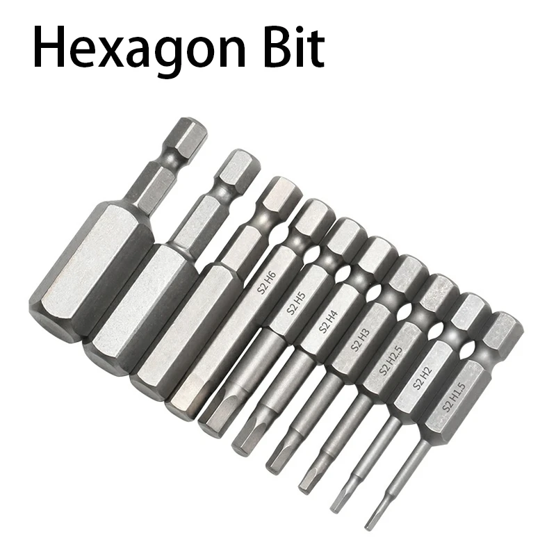 10PC Hexagon Screwdrivers 1.5,2,2.5,3 Screwdriver Bit Set Ph2 Bits Precision Impact Driver Magnetic Anti Slip Electric Hex Shank