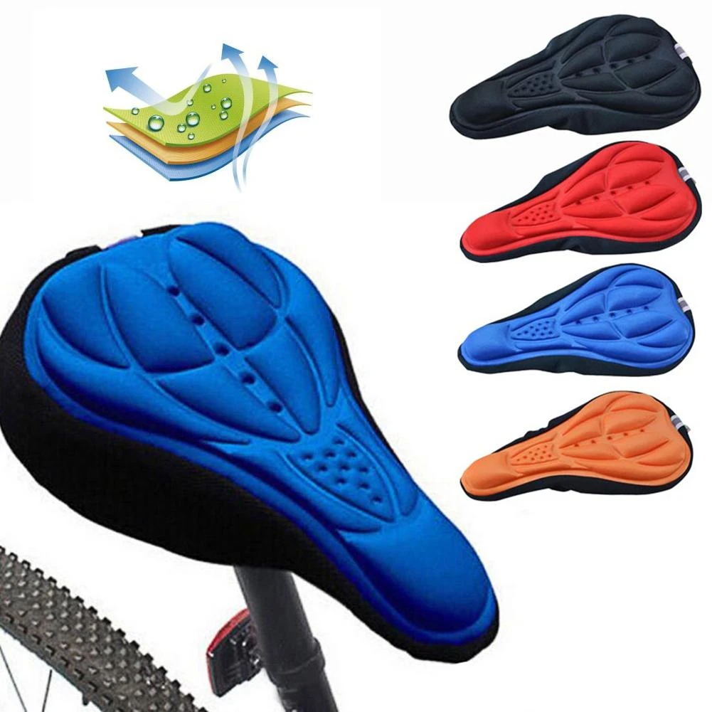 Mountain Bike Saddle Breathable Cushion Cover Road Bike Thickened Soft Cycling Seat Mat 3D Sponge Polymer Bicycle Saddle Seat