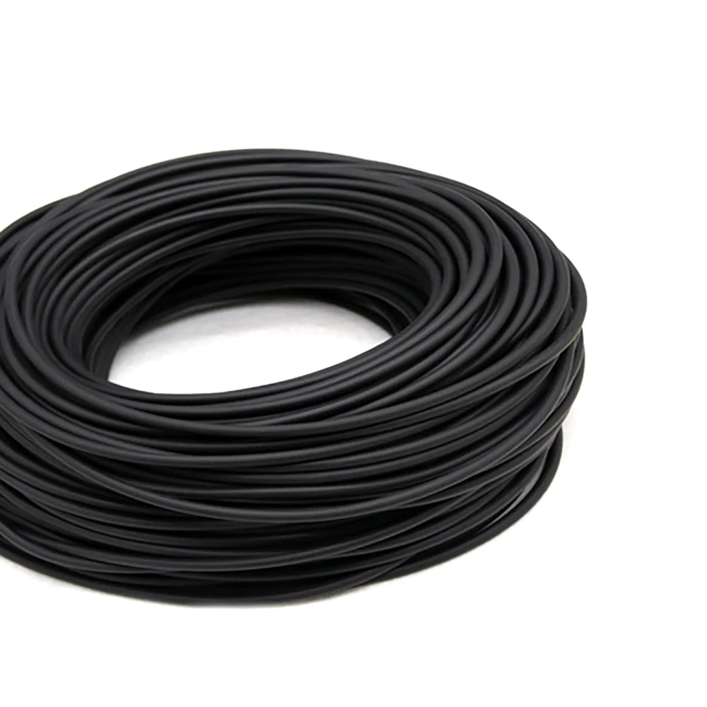 1M Fluorine Rubber Cord Black O Ring Anti Oil Seal Gasket Dia 2mm 3mm 4mm 5mm 6mm 7mm 8mm 10mm