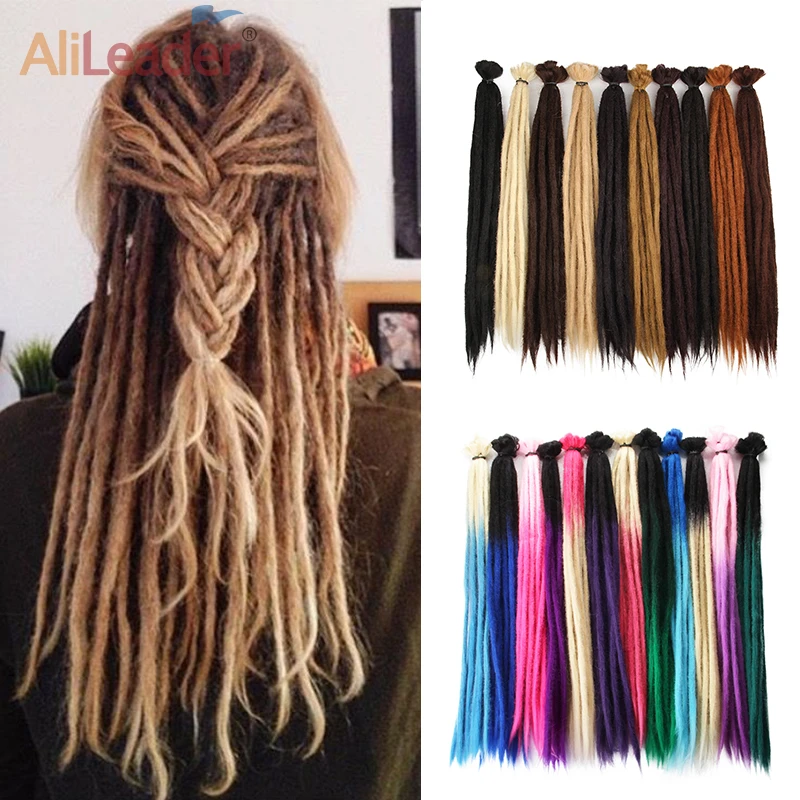 AliLeader 20Inch Synthetic Ombre 100% Handmade Women Hair Dreadlocks hair Extensions Jamaican Natural Soft Crochet Braiding Hair