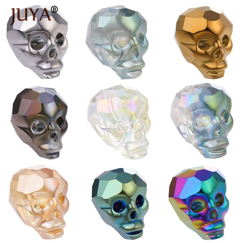 JUYA 22mm*16.5mm Big Size Crystal Skull Beads for Jewelry Making Accessories Handmade DIY Jewelry Bracelet Beads