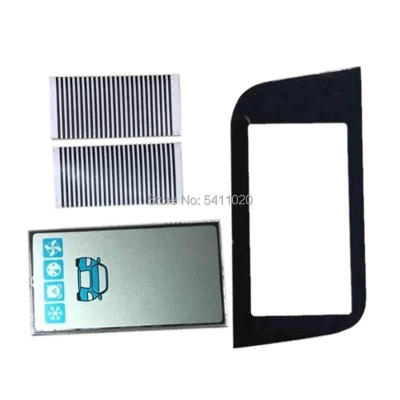 Vertical A93 LCD Display Screen Flexible Cable Stripes + Glass Cover Case For GSM Starline A93 A63 Keychain Remote Control Key