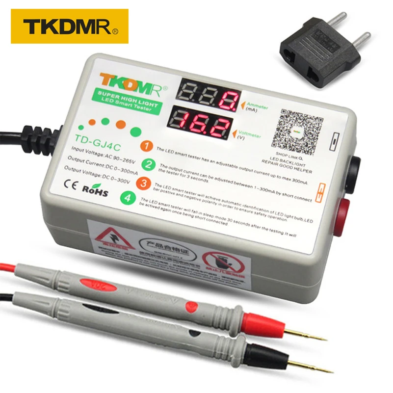TKDMR-GJ4C new architecture LED Lamp LCD TV Backlight Tester polarity automatic identification 90W 0-300V 1-300MA
