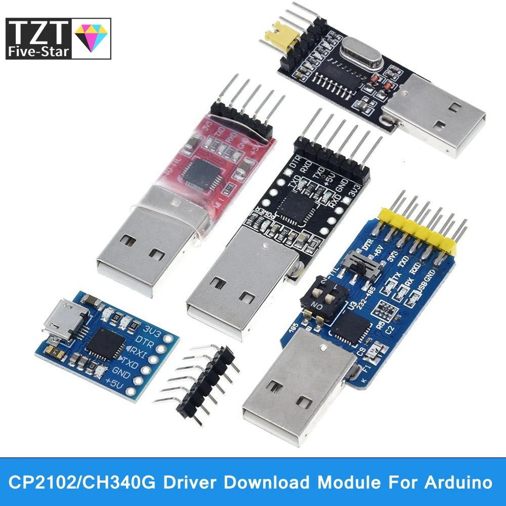 CP2102 USB 2.0 to UART TTL 5PIN Connector Module Serial Converter STC Replace FT232 CH340 PL2303 CP2102 MICRO USB for aduino