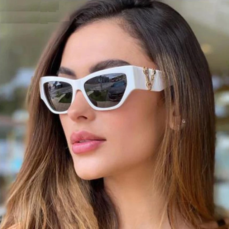 Cat Eye Sunglasses Women Fashion New Vintage Square Shades Men Brand Designer Luxury Sun Glasses UV400 Oversized Eyewear Oculos