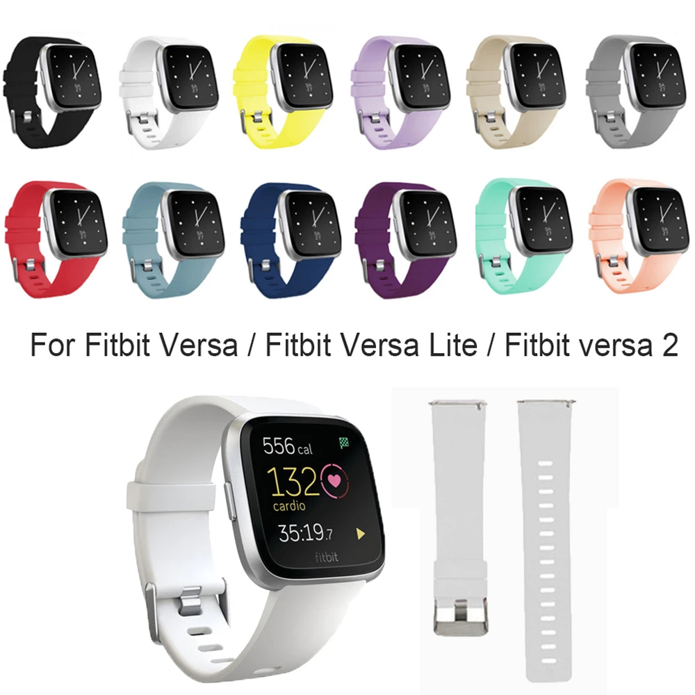 Classic Soft WatchBand Wristbands Replacement Bracelet Strap For Fitbit Versa Lite Versa2 Candy Color Replacement Watch Bracelet