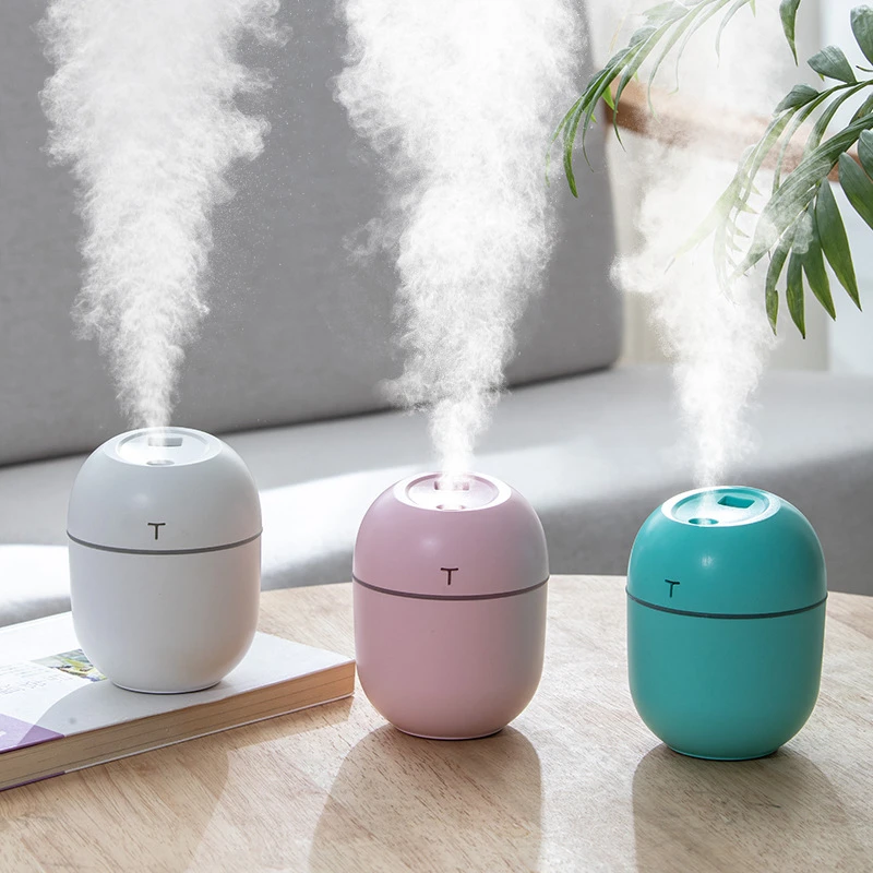 Ultrasonic Mini Air Humidifier Aroma Essential Oil Diffuser Portable 200ml Humidificador for Home Car USB with LED Night Lamp