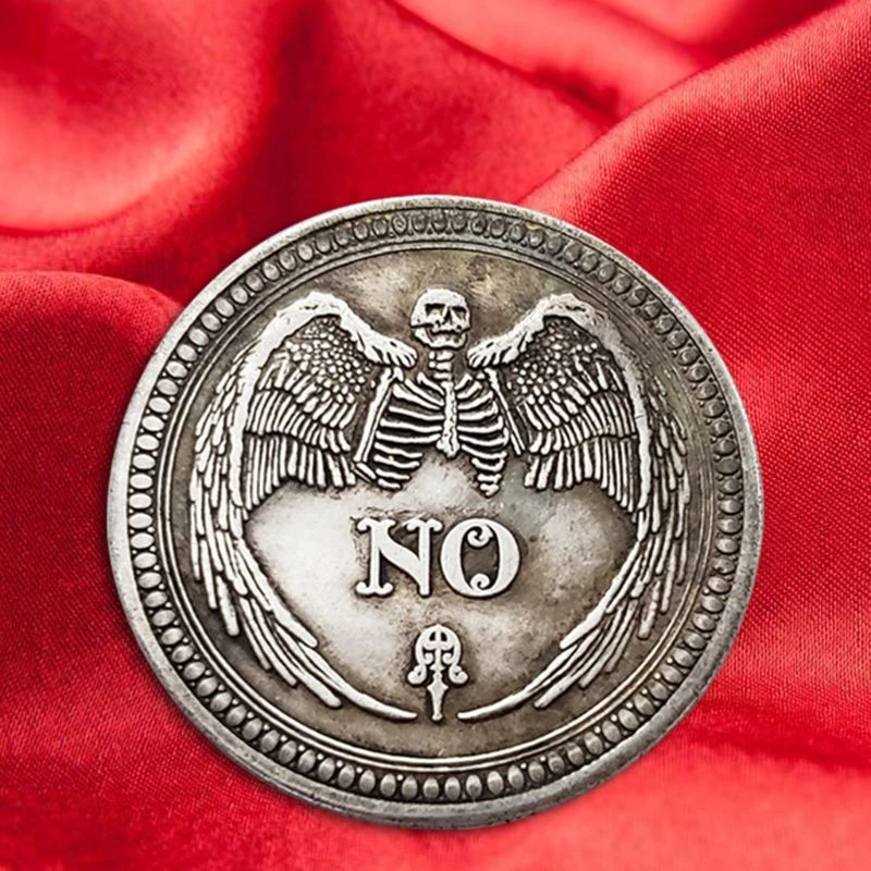 Yes or No Skull Commemorative Coin Souvenir Challenge Collectible Coins Collection Art Craft