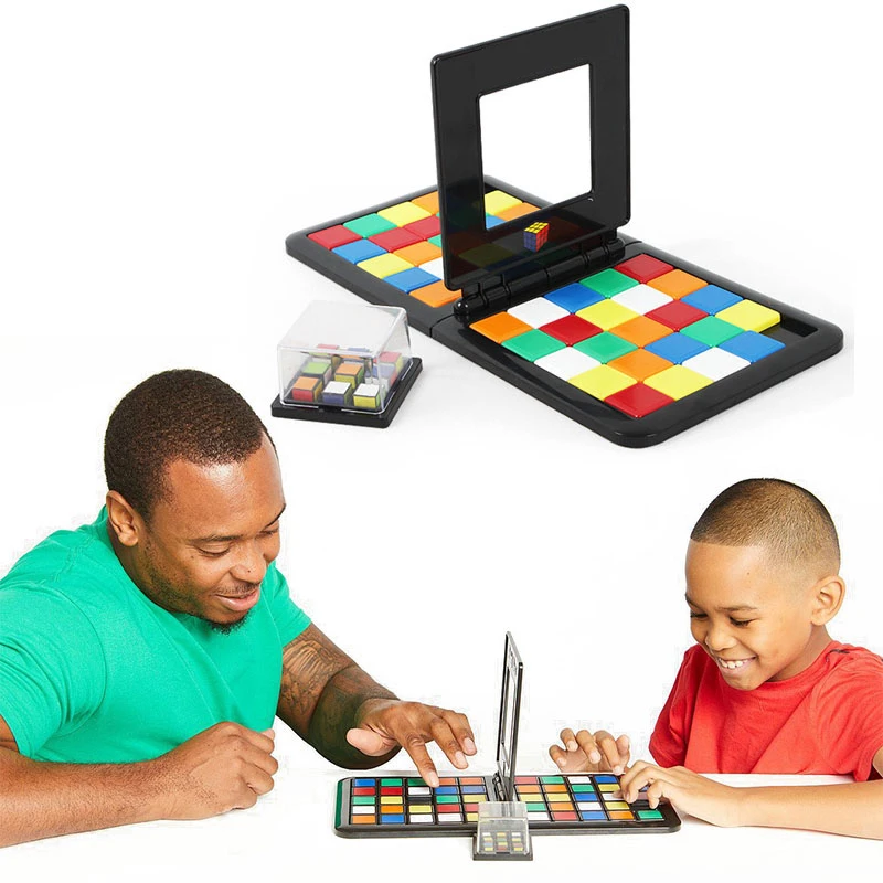 Color Battle Square Race Game Parent-Child Square Desktop Kids Puzzles Learning Educational Toys Anti Stress Boys Girls Gifts