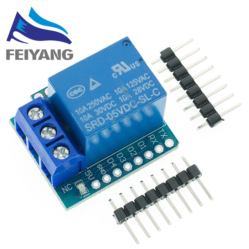 1Set One Channel Wemos D1 Mini Relay Shield Wemos D1 Mini Relay Module   ESP8266 Development Board 1 channel