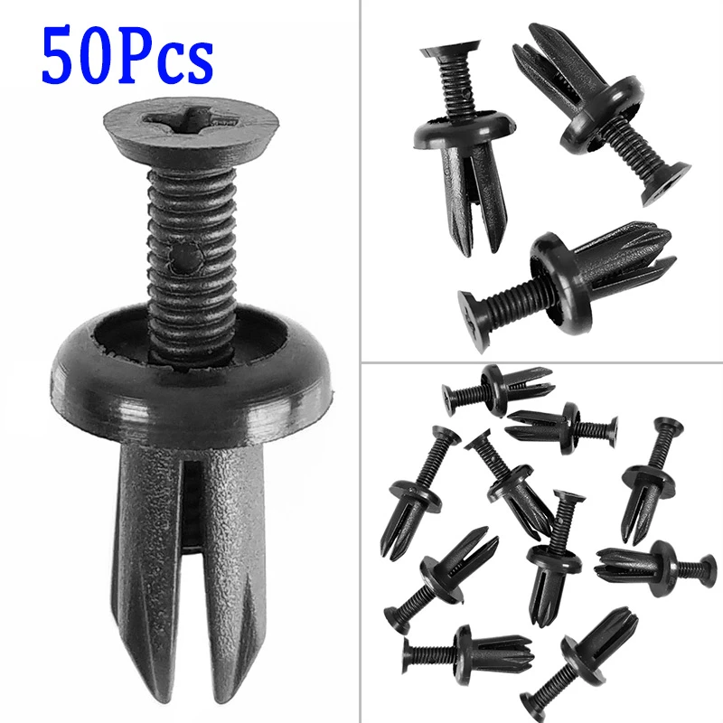 Trim Panel 50Pcs 5mm Car Nylon Fastener Clips Cover Retainers Fender Rivets