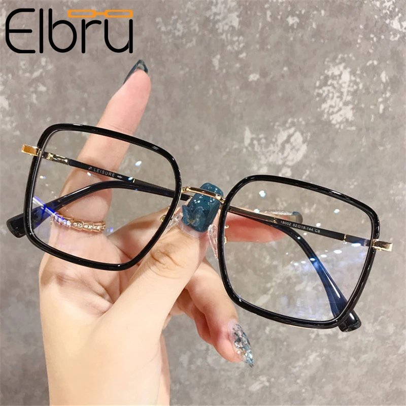 Big Frame Square Anti-blue Light Glasses Frame Oversized Computer Eyewear Frame For Women&Men Square Optical Glasses Eyeglasses