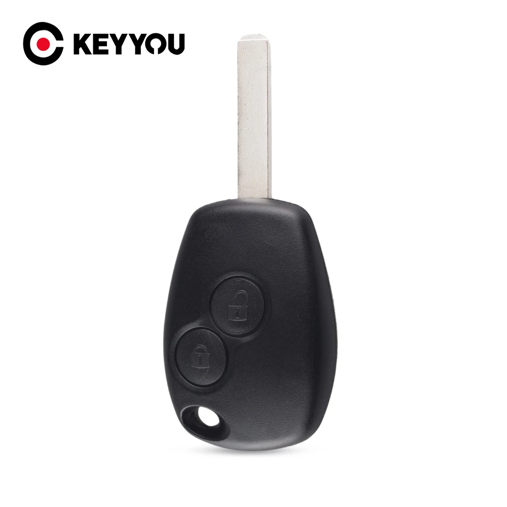 KEYYOU New Replacement 2 Button Key Fob Remote Shell Case Uncut Blade For Renault Modus Clio 3 Twingo Free shipping