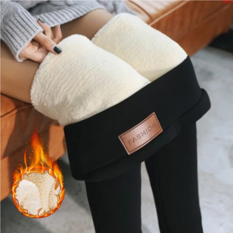 winter Women Legging Velvet Keep Warm Hight Waist Legging Casual fleece lined Stretchy Comfortable plus size female Thermal Pant