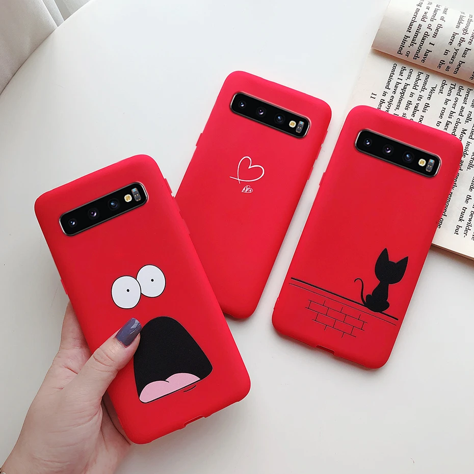 for Samsung Galaxy S10 plus S10e S10+ Cover multicolor Soft Silicone Phone Case for Galaxy S10e S10 Plus S10+ Couple Funda case