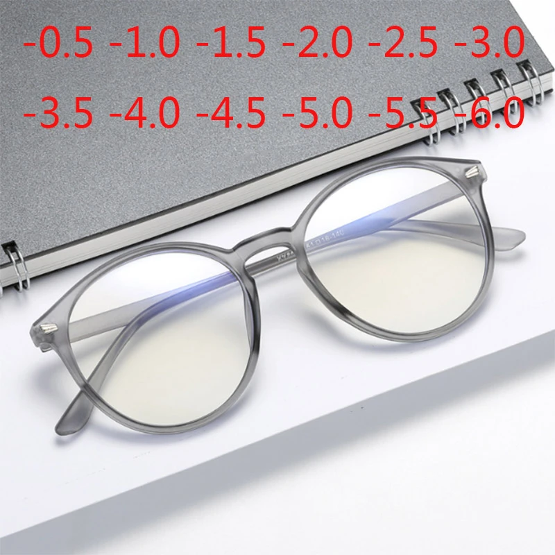 Retro Round Glasses For Sight Men Women Finished Myopia Eyeglasses  -1.5 -2 -2.5 -3 -3.5 -6 Reading +100 +150 +200 +250 +300