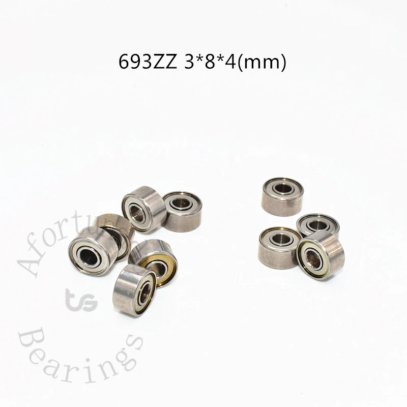 693ZZ 3*8*4(mm) 10pieces Bearing free shipping  ABEC-5 Metal Sealed Miniature Mini Bearing 693 693Z 693ZZ chrome steel ABEC-5
