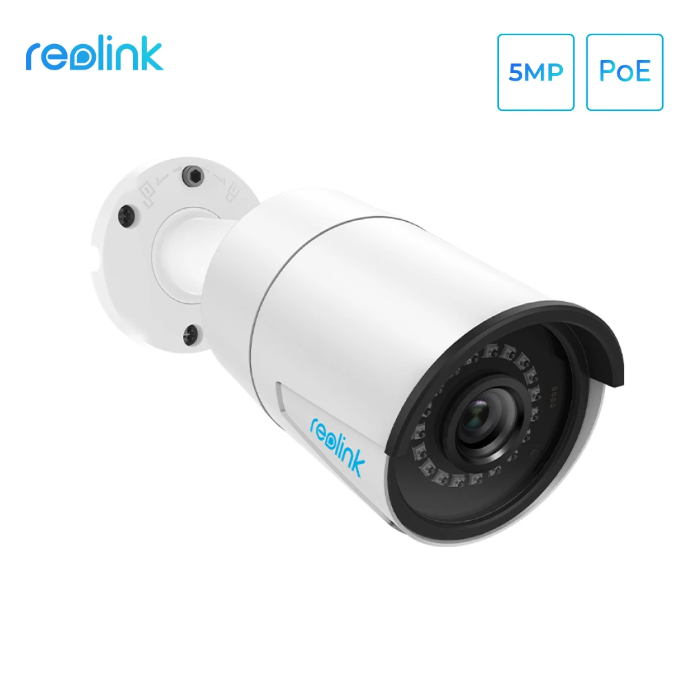 Reolink PoE IP camera 5MP Outdoor SD Card Slot  Night Vision SD Card Slot Mic Motion Detection Remote Access RLC-410