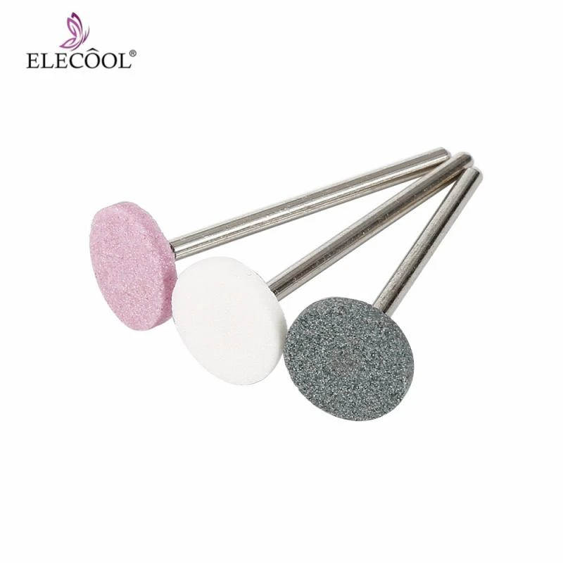 ELECOOL 2.34mm Shank Grinding Wheel Head Silicon Carbide Carborundum Nail Drill Bit For Nail Art Machine Manicure Polishing Tool