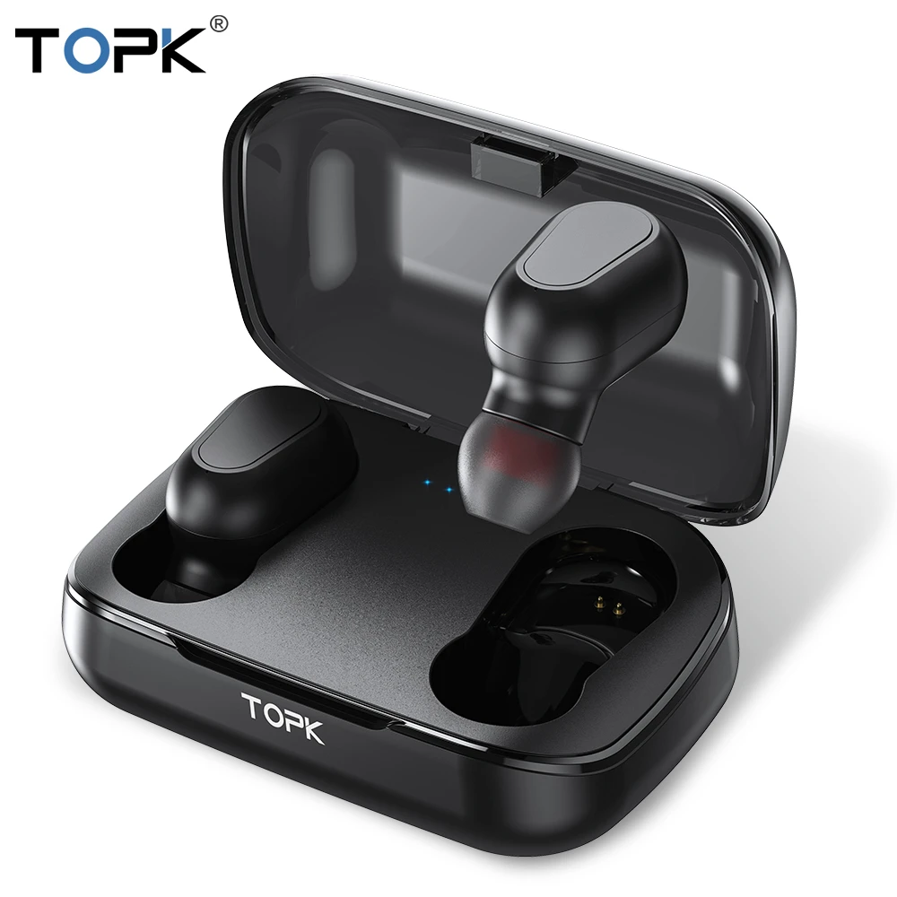 TOPK F22 TWS Bluetooth-compatible 5.0 Wireless Headphones Earphones With Microphone Mini Cordless Earbuds for Xiaomi Smart Phone