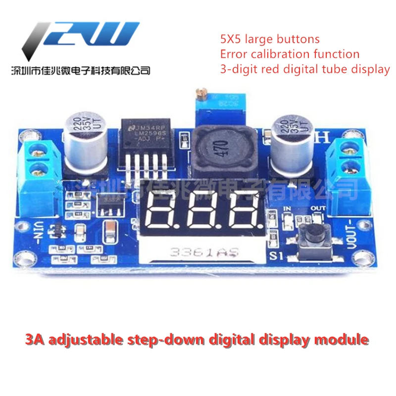 LM2596 DC DC Step Down Converter Voltage Regulator LED Display Voltmeter 4.0~40 to 1.3-37V Buck Adapter Adjustable Power Supply