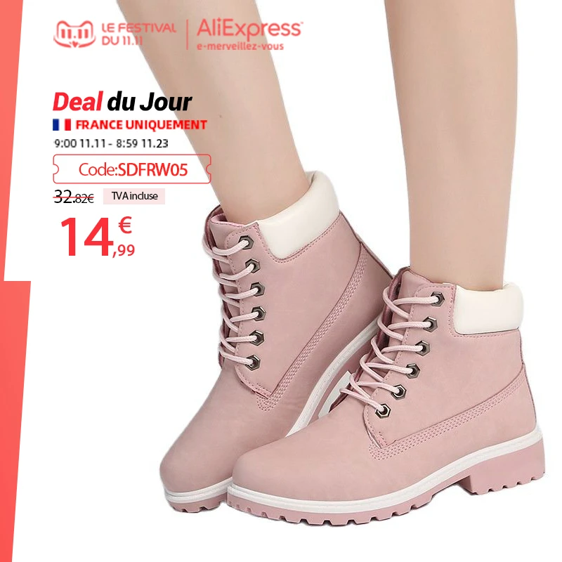 Ankle Boots For Women 2021 New Brand Snow Boots Fashion Warm Winter Boots Women Solid Square Heel Shoes Woman Plus Size 36-42