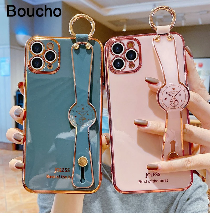 Electroplated Wrist Strap phone case for iphone 13 Pro 12 Pro MAX 11 Pro XS XR X SE 6 7 8 plus luxury Phnom Penh plating cover