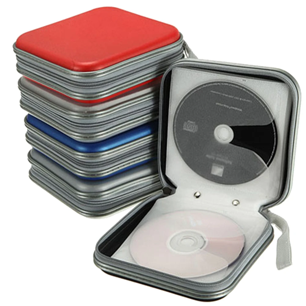 40pcs Capacity  Capacity Disc CD DVD Wallet Storage Organizer Case CD Bag Disc Wallet Storage Organizer Case Boxes With Zipper