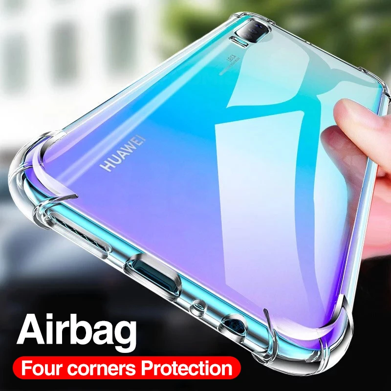Luxury Shockproof Silicone Case For Huawei P30 P20 Lite Pro P20 P40 Mate 20 30 40 Lite Pro P Smart 2019 Transparent Back Cover