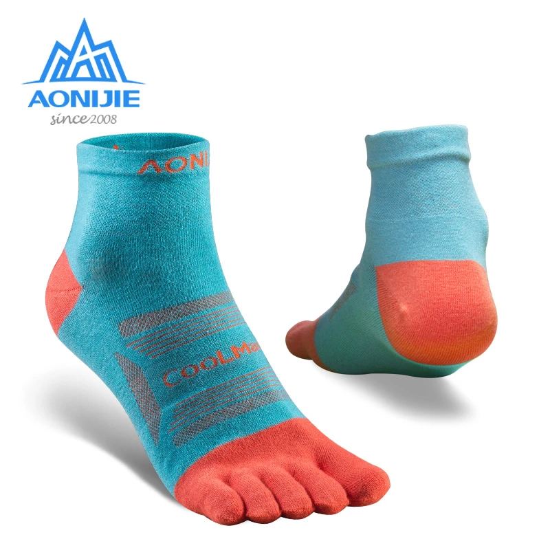 AONIJIE 3Pairs/Set Breathable Five Toe Socks Ultralight Low Cut Athletic Quarter Socks For Outdoor Sports Trail Running Cycling