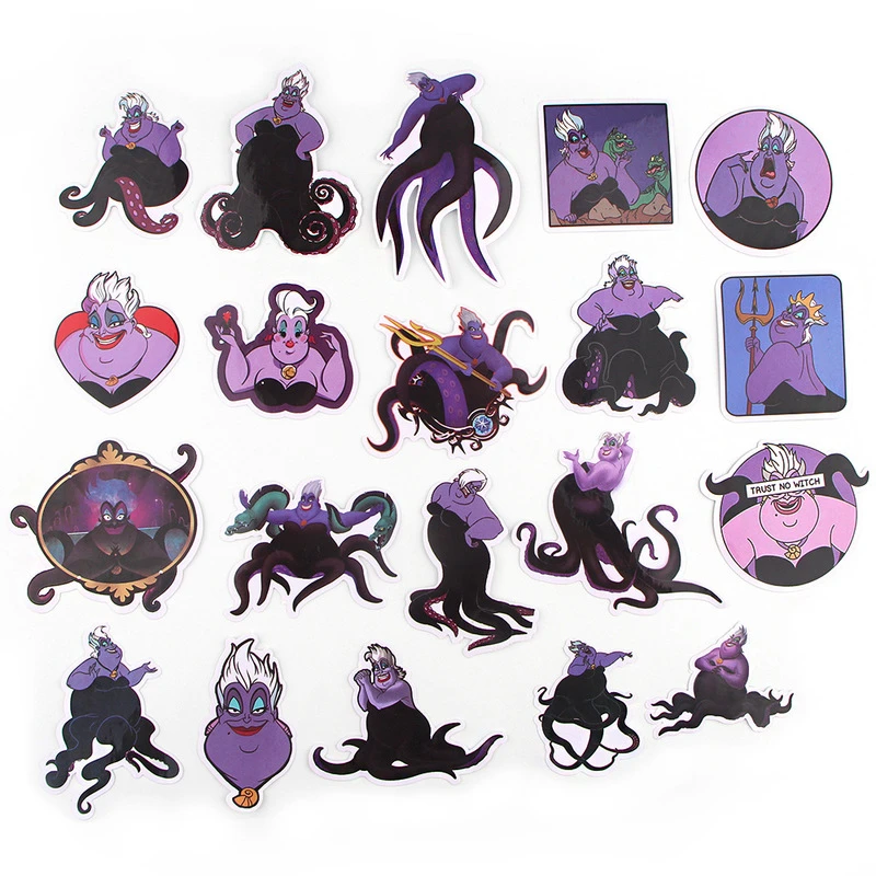 20pcs/Pack Waterproof Ursula Stickers Skateboard Suitcase Guitar Luggage Laptop Stickers Kid Classic Toy