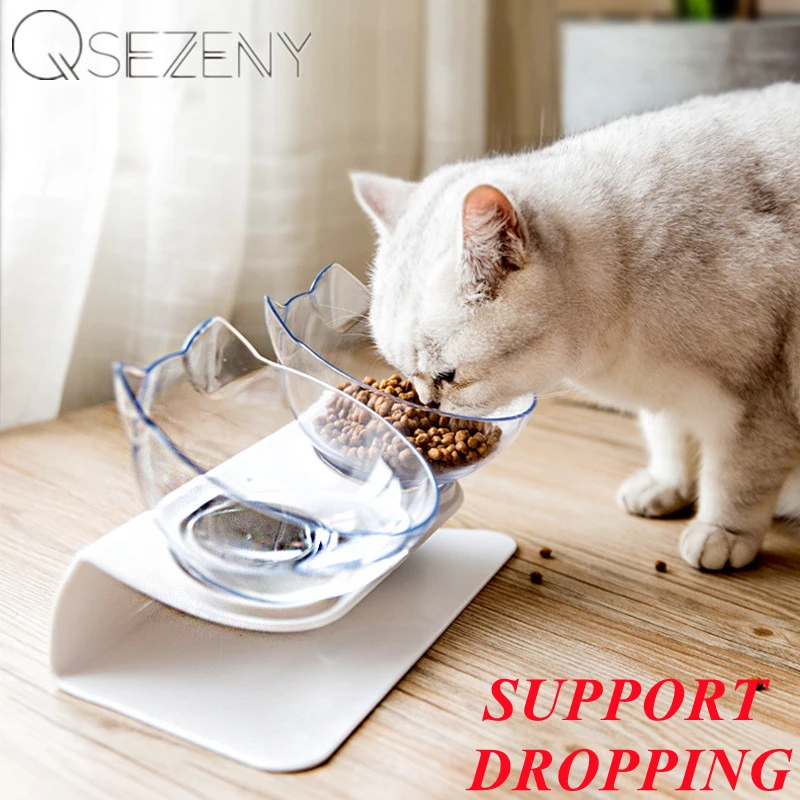 Cat Bowls Dog Food Water Feeder Pet Drinking Dish Feeder Cat Puppy With Raised Feeding Supplies Small Dog Accessories Pet Produc