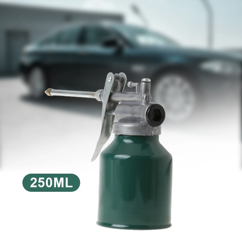 250ml Oil Can High Pressure Hand Pump Oiler Lubrication Metal Gun For Lubricants Oiler With Oil Spray Hose Car Oil Pot Bottle