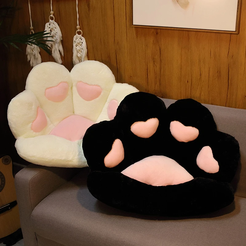 1PC INS Bear Cat Paw Pillow Animal Seat Cushion Stuffed Small Plush Sofa Indoor Floor Home Chair Decor Winter Children Gift