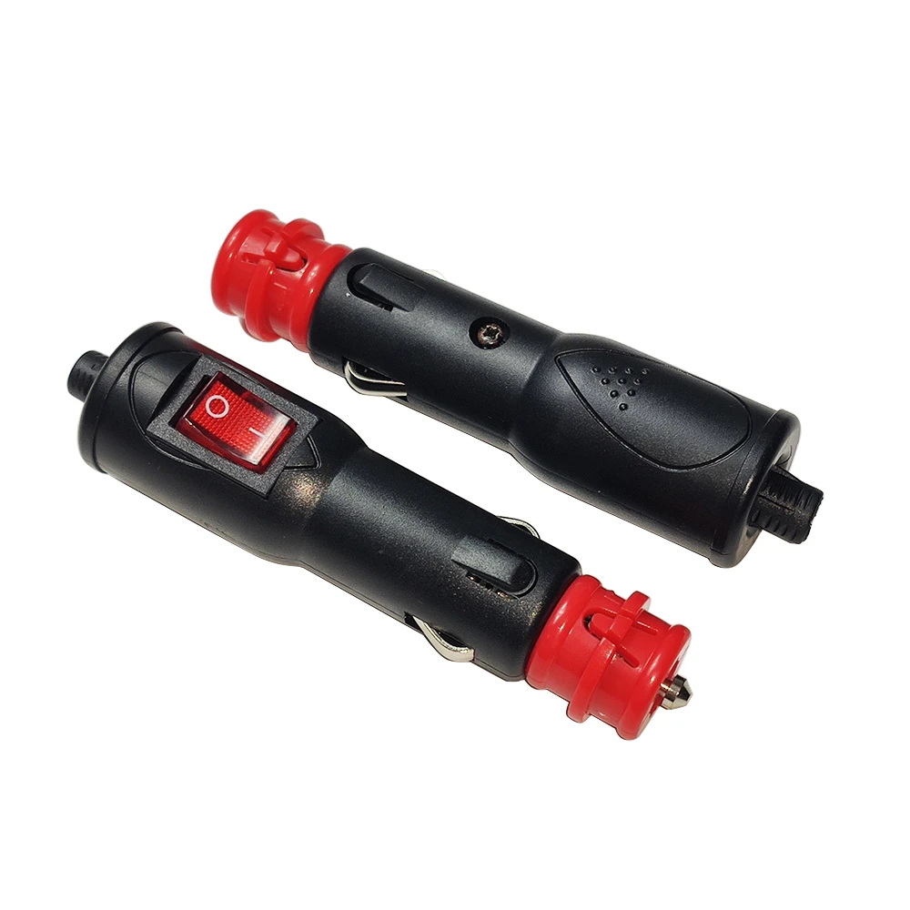 JKM DIY Removable Head Car Cigarette Lighter Socket Adapter With Switch 3 PCS 8A Fuse Standard Size 12V Auto Power Plug