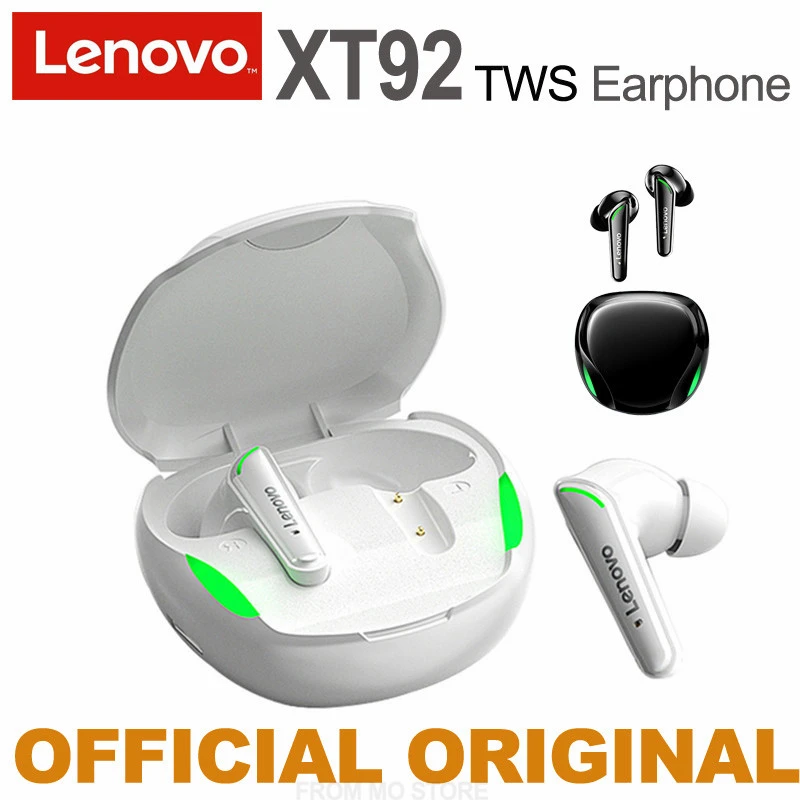Original Lenovo Bluetooth Earphone XT92 TWS Gaming Headphone Low Latency Professional Game Earbud Dual Mic Headset XT91 Upgraded