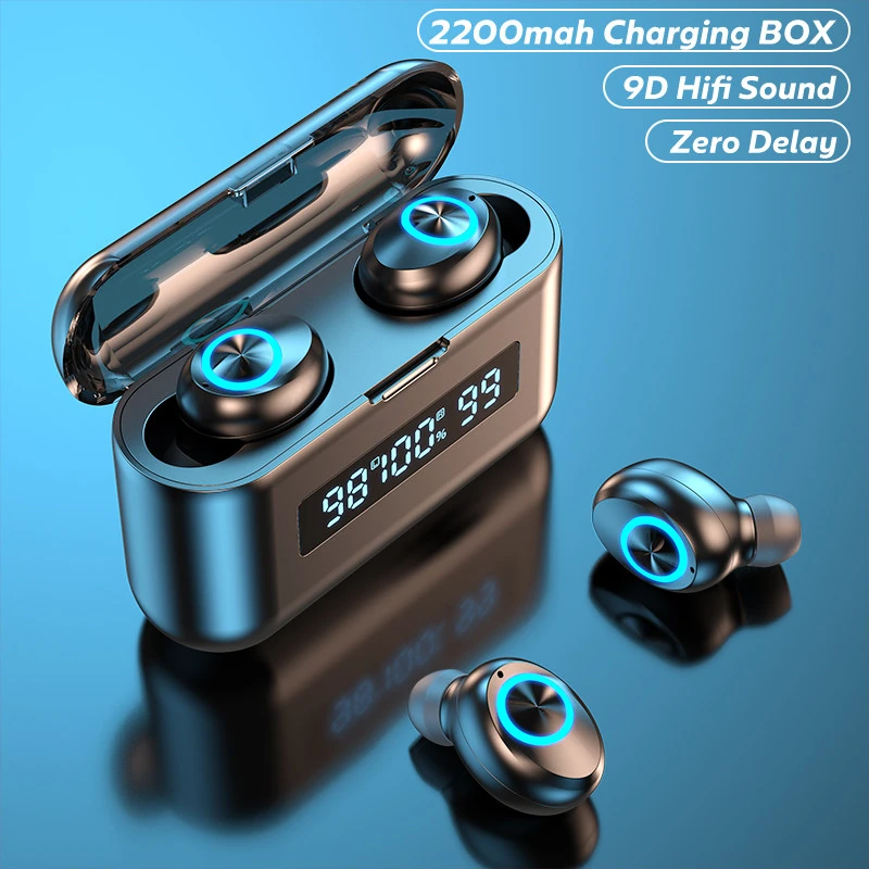 TWS Wireless Headphones With Microphone 2200mAh Charging Box Sports Waterproof Bluetooth Wireless Earphones for All Smart Phone