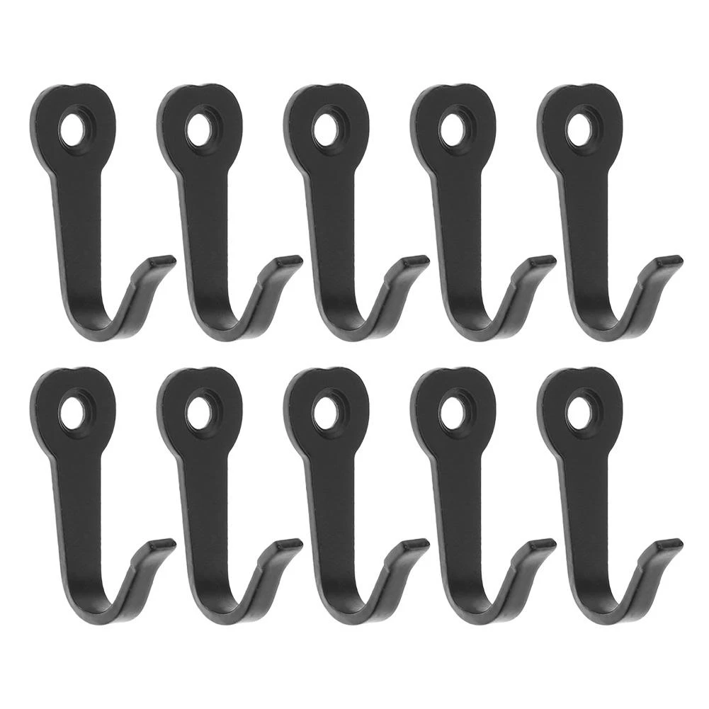 10Pcs/lot Key Hooks Hangers Black Wall Mounted Hooks Rustic Key Coat Bag Hat Hanger Rustic Clothes Hooks Wall Hanging Hooks