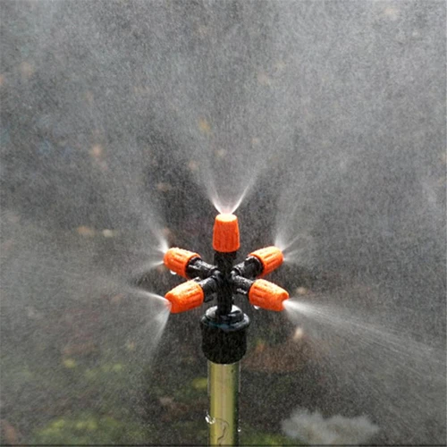 Automatic Garden Sprinklers Water Grass Lawn 360 Degree Circle Rotating Water Sprinkler 5 Nozzles Garden tool watering supplies