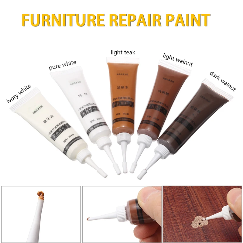 1pcs Mini Wooden Furniture Touch Up Kit Furniture Floor Tile Scratch Filler Remover Glue Cream Polymer Resin DIY Repair Tools